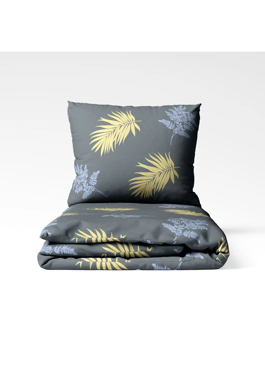 Євро комплект постільної білизни Ранфорс з наволочками 50*70 см, 115 гр/м2 Ash Garden Сірий (18180200215) ТЕП (366091883)