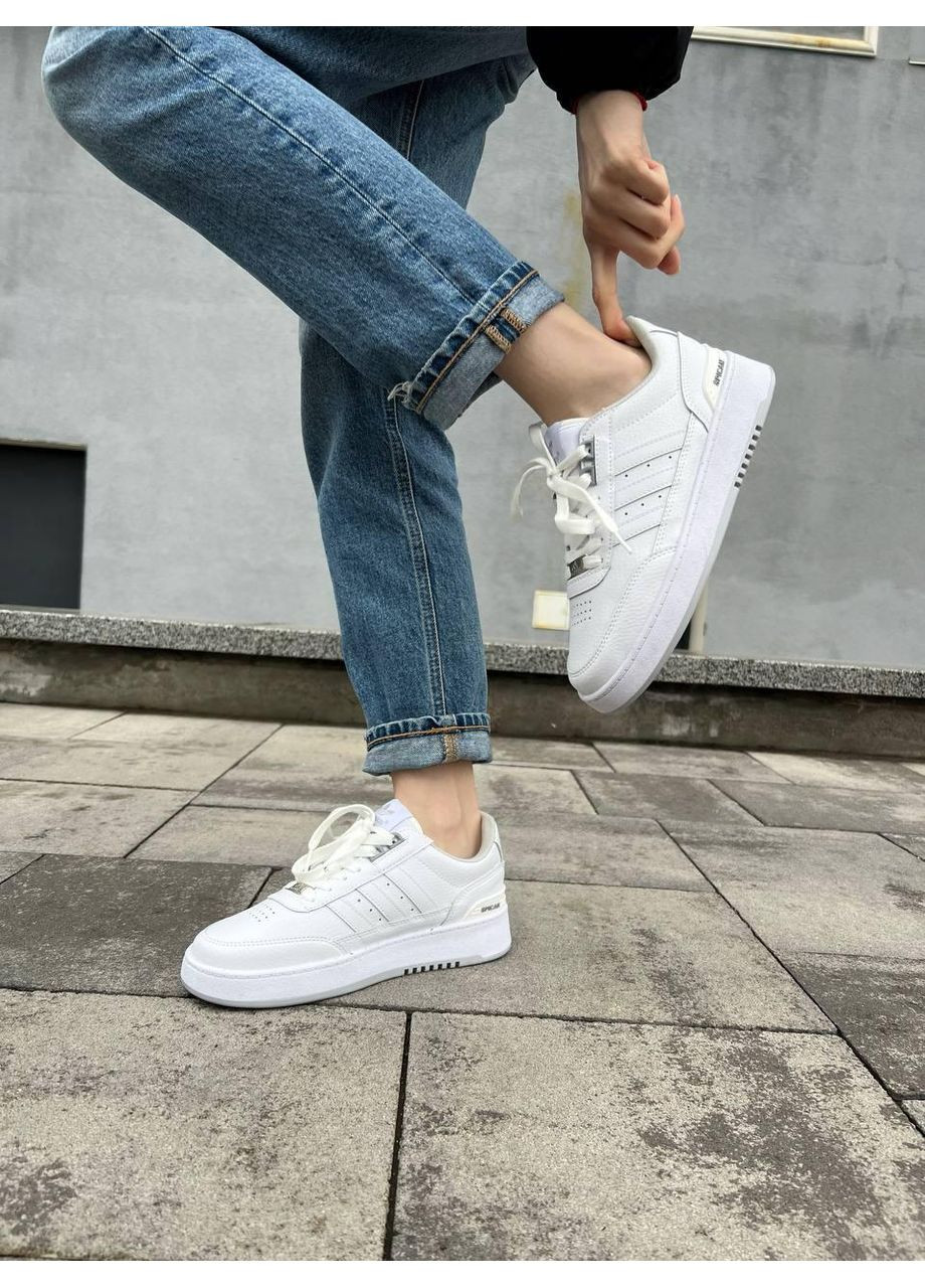 Белые демисезонные кроссовки мужские adidas spican white адидас No Brand
