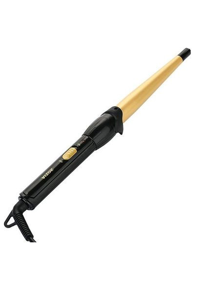 Професійна конусна плойка для завивання волосся із затискачем HR-713 Pro Чорна Rozia (306716711)