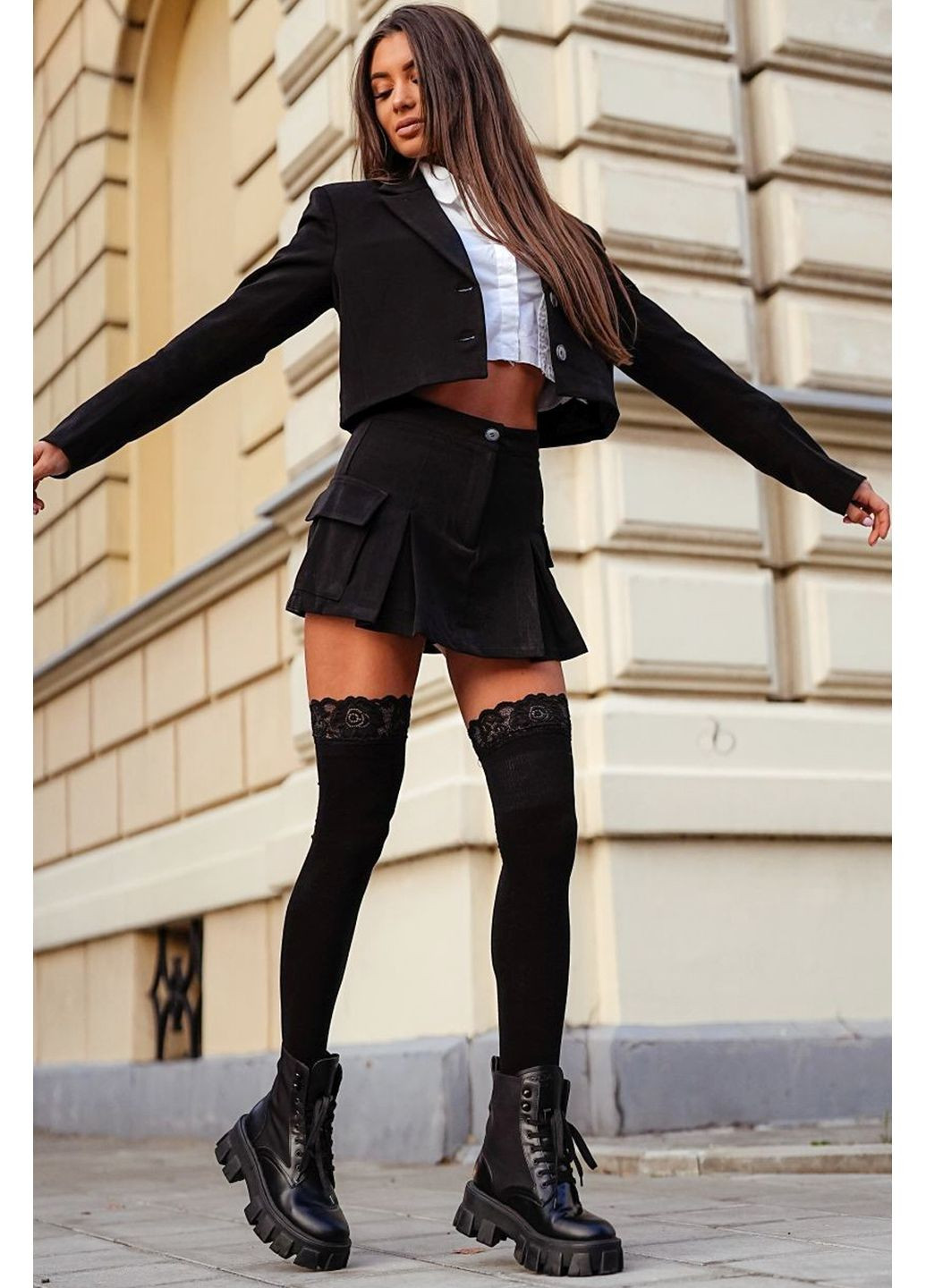 Заколенки-Чулки хлопковые с широким кружевом 1085.000 Cotton Milena (351582688)