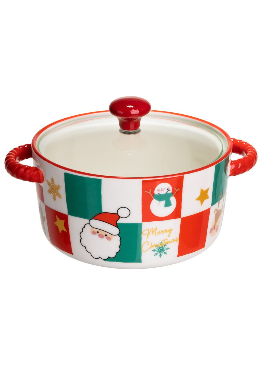 Супниця порцелянова Christmas новорічна 800 (мл) з кришкою FM-CS-9C Yiwu (370801517)