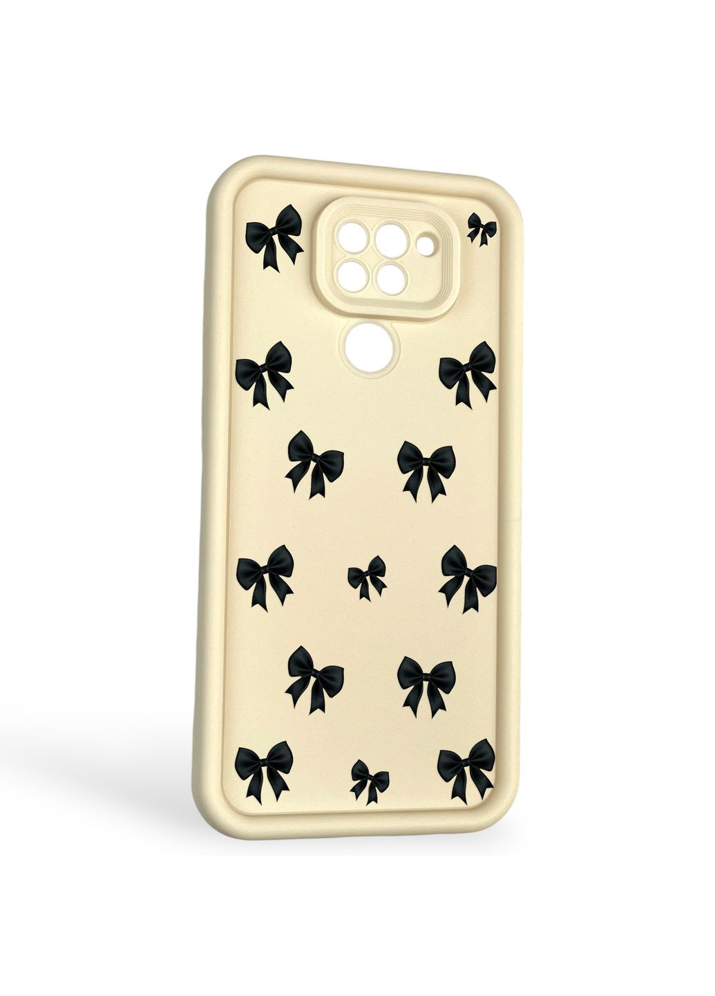 Чехол силиконовый Soft Touch с 3D принтом для Redmi Note 9 молочный (Полная защита камеры) Xiaomi (370671478)