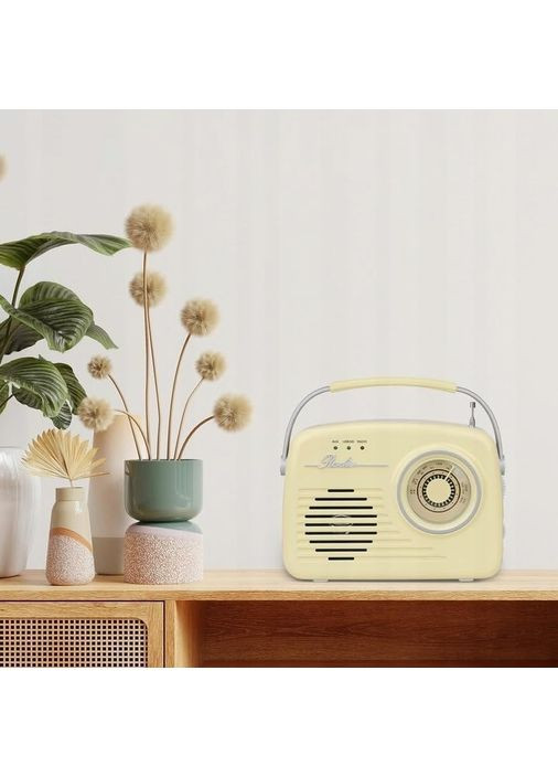 Портативне радіо в стилі ретро з акумулятором, Bluetooth, AM/FM Beige No Brand (365721394)