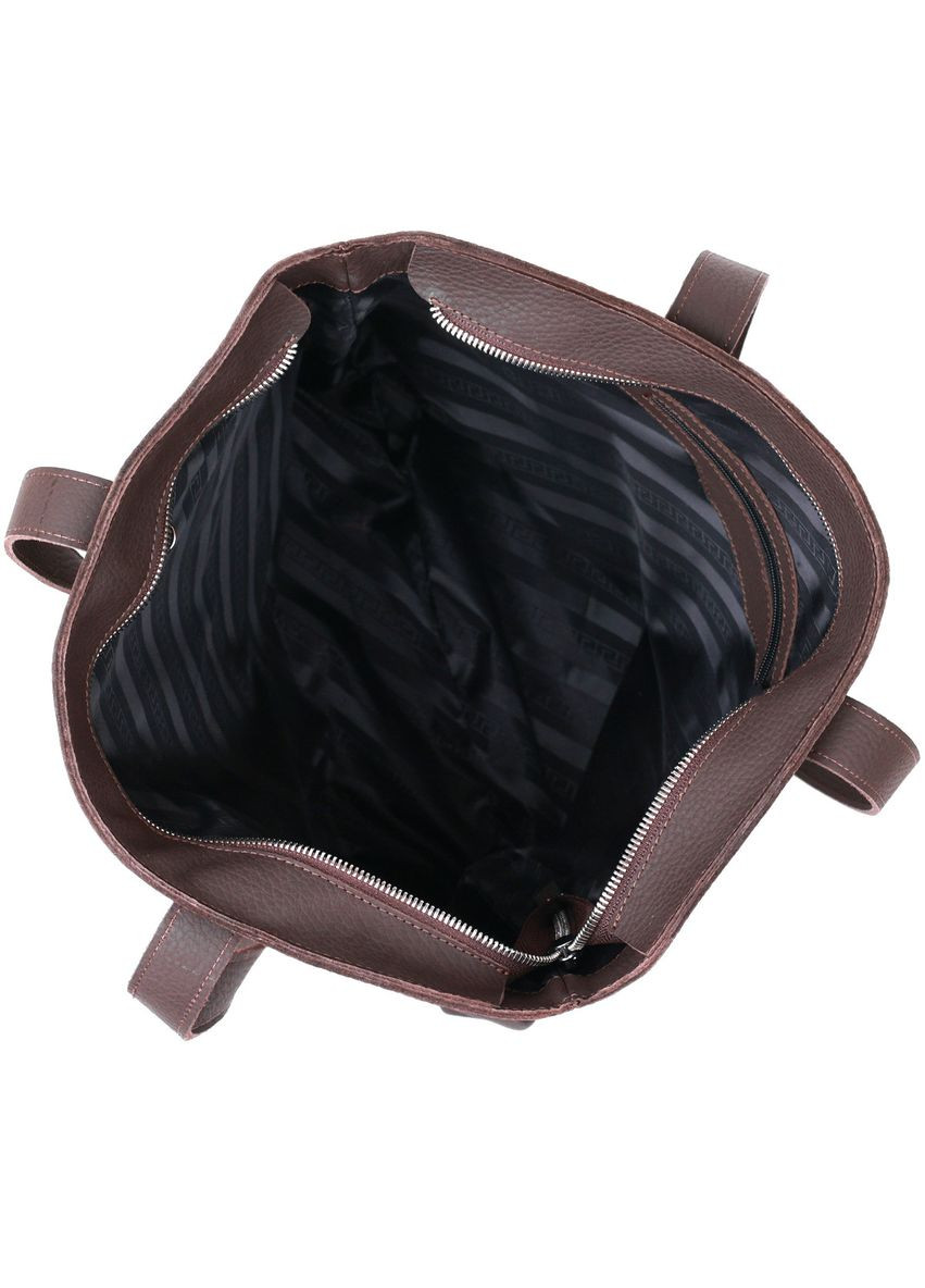 Шкіряна матова жіноча сумка 16363 Коричневий Shvigel (329146357)