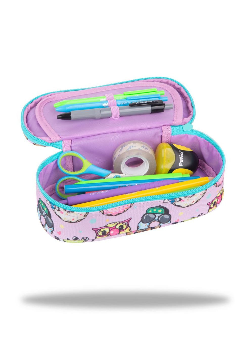 Пенал на молнии Campus HAPPY DONUTS с органайзером для ручек CoolPack (302238670)