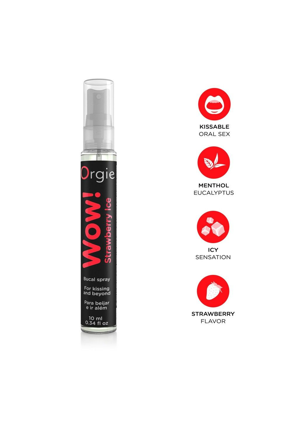 Оральний спрей Wow Полуничне морозиво 10 мл охолоджує Orgie (348517371)