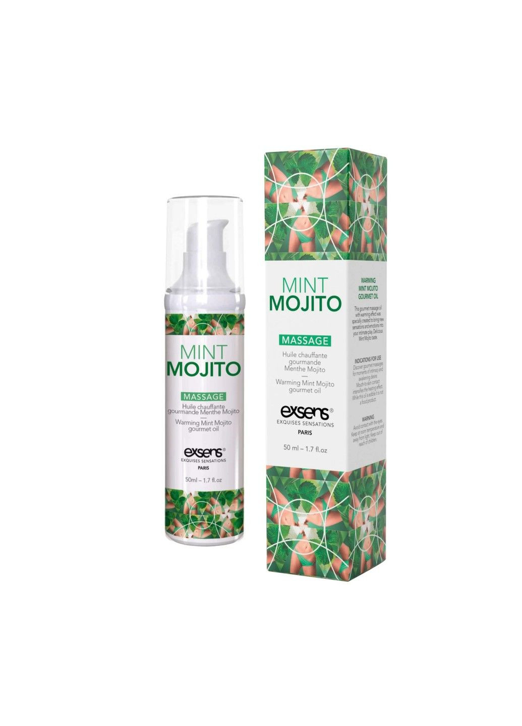 Массажное масло Мохито 50мл разогревает Exsens (317255967)