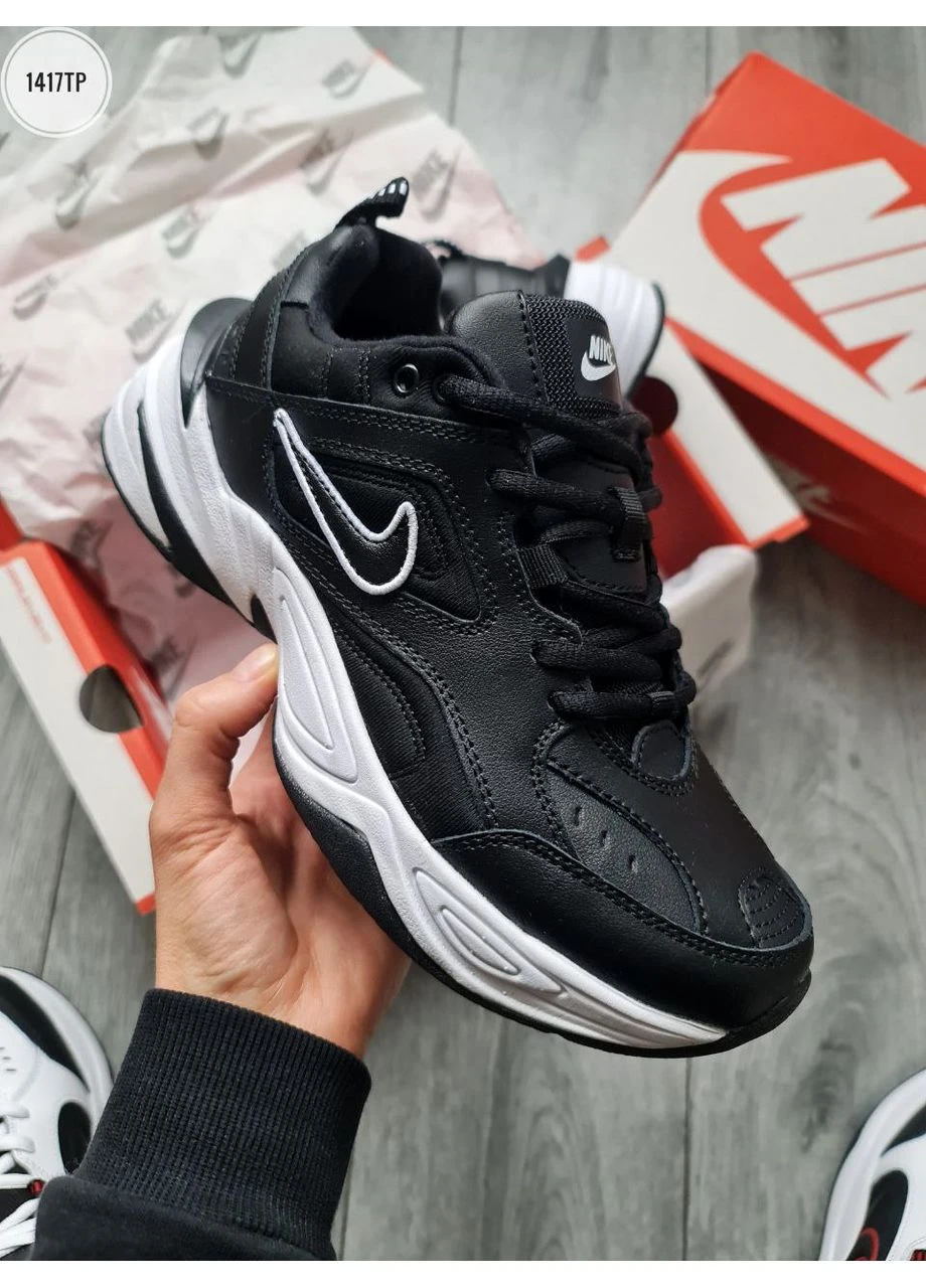 Білі кросівки чоловічі nike m2 tekno black/white найк м2к текно білі демісезон No Brand