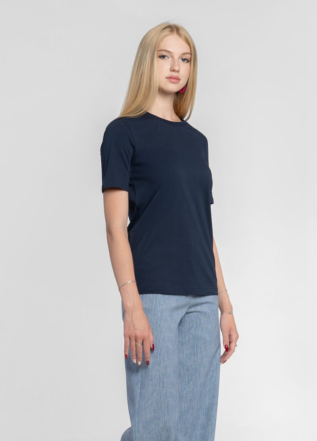 Футболка жіноча синя Arber T-SHIRT WF-19 - (349838095)