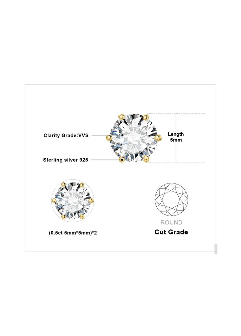 Срібні сережки в позолоті з топазом No Brand (331166460)
