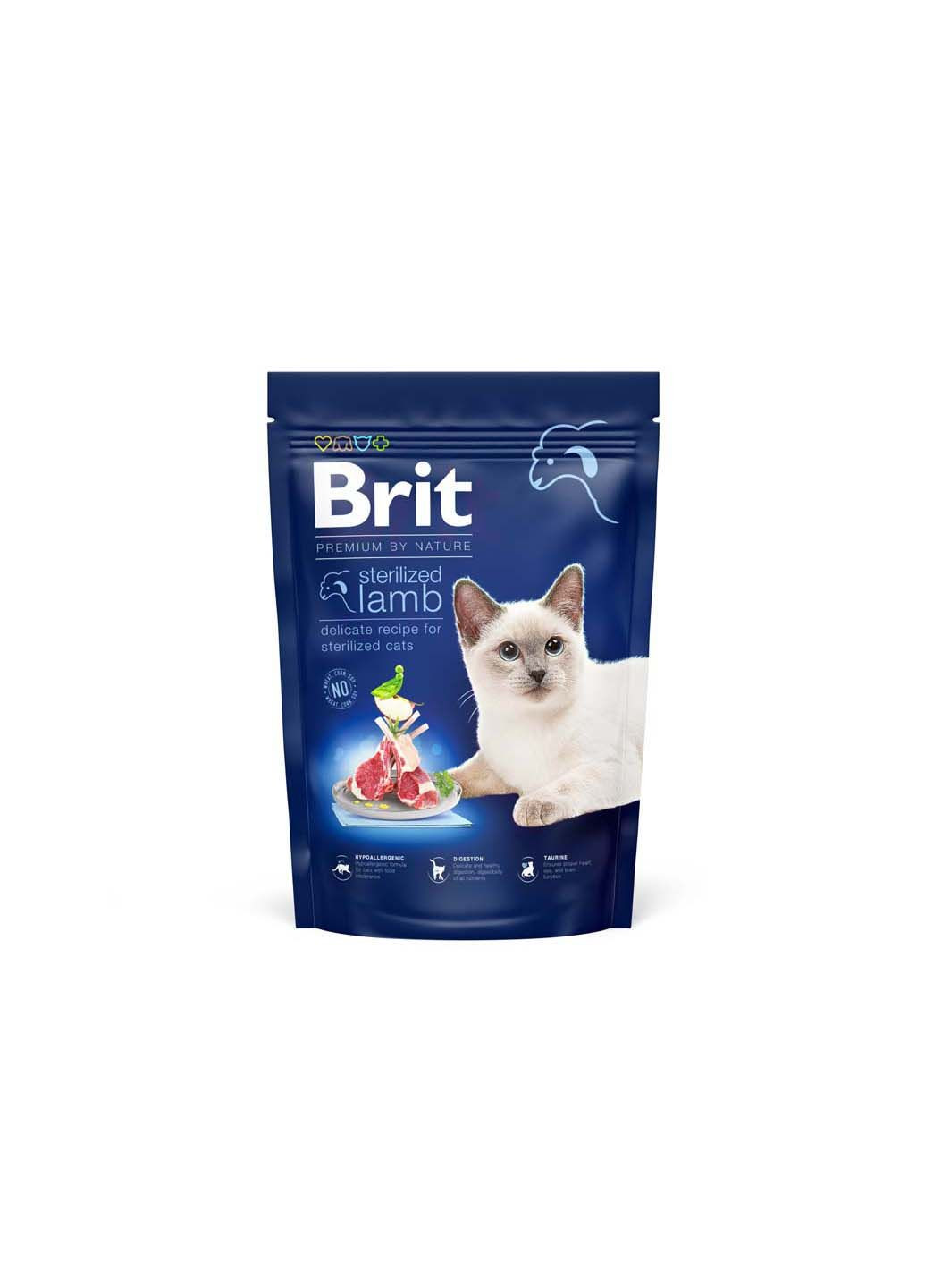 Сухий корм для стерилізованих котів Nature Cat Sterilized Lamb з ягнятком 800 г Brit Premium (286473043)