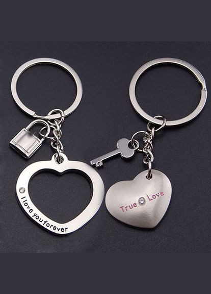 Двойной брелок для ключей Сердце с замком XJXN (339077707)