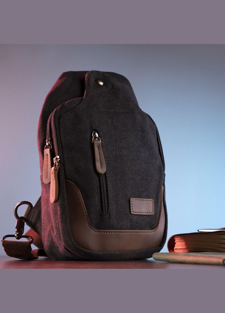 Сумка через плечо текстильная 20077 Черная Vintage (298570864)