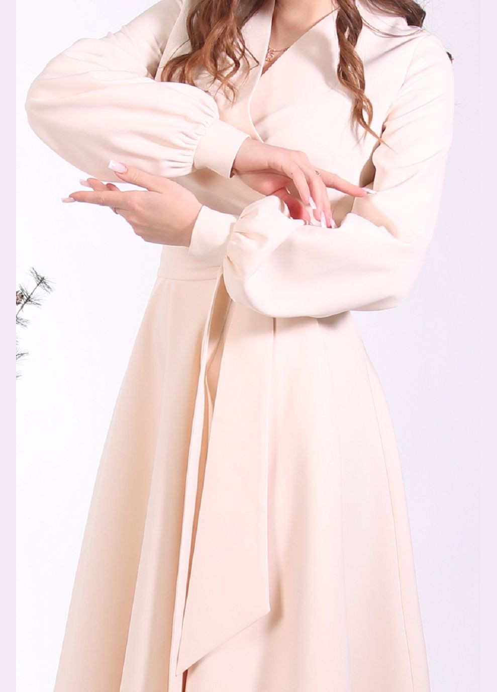 Кремова сукня жіноча 2121 креп кремовий Актуаль