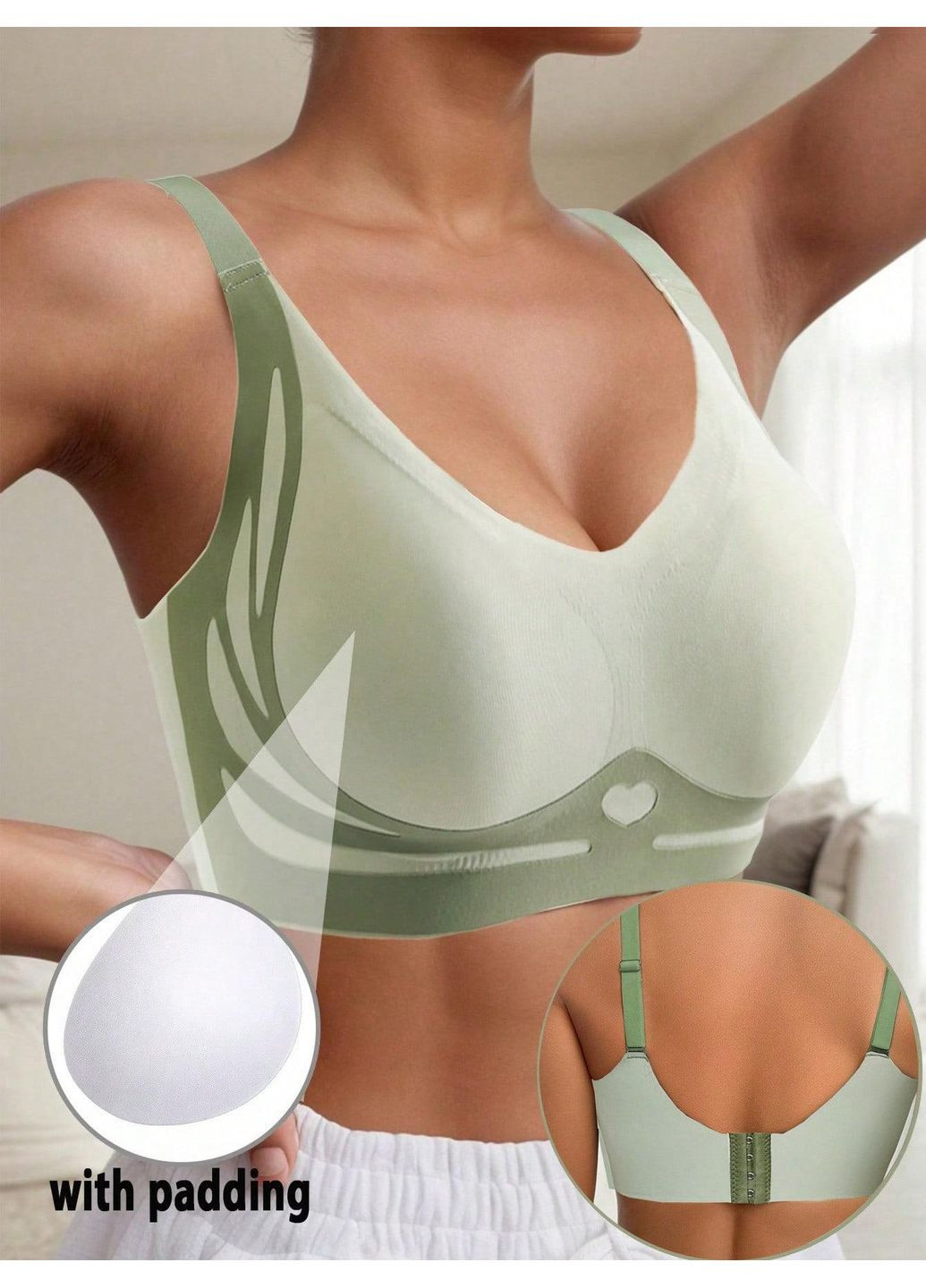 Салатовый бюстгальтер SHEIN