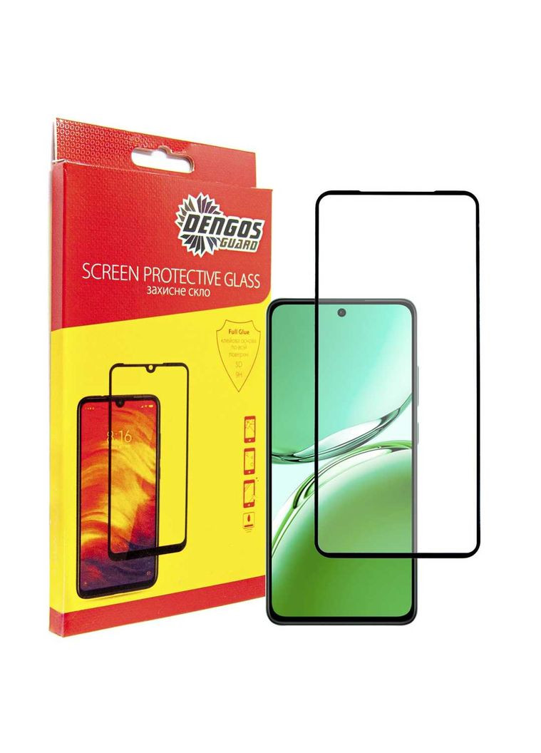 Захисне скло для Oppo Reno 12F 4G Black Full Glue (TGFG-374) DENGOS (336958793)