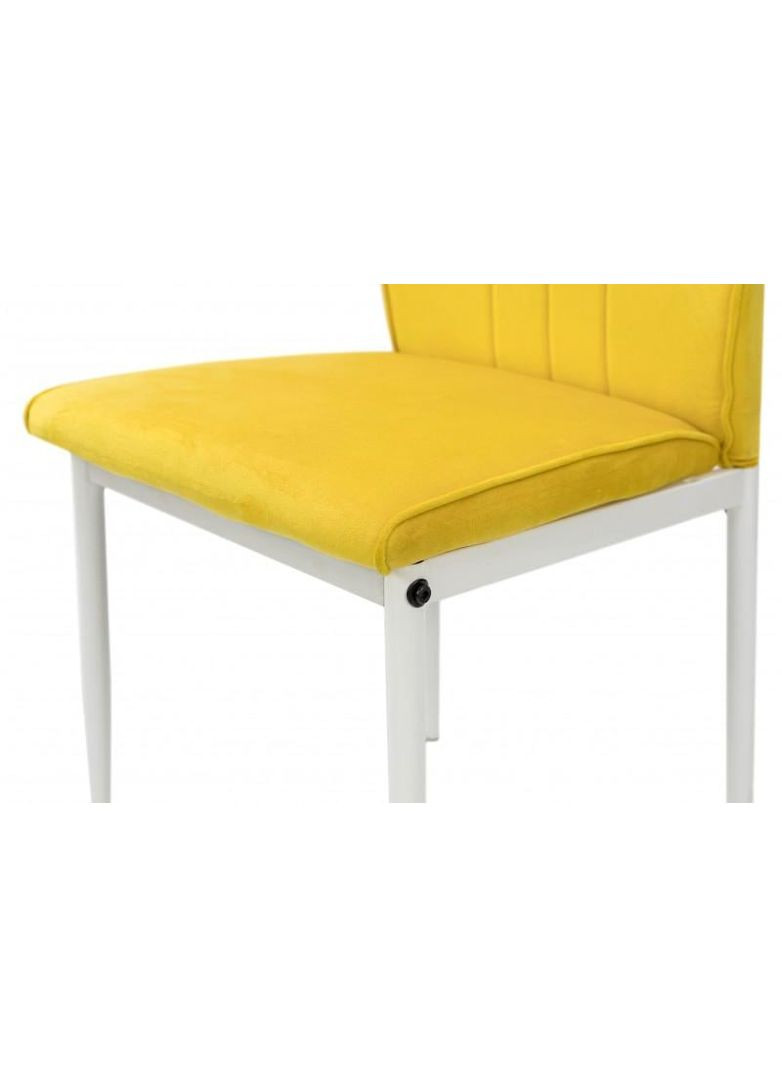 Кухонний стілець Rich велюр Жовтий/Білий Мікс Меблі 855266-01 855266 Мікс меблі (355468247)