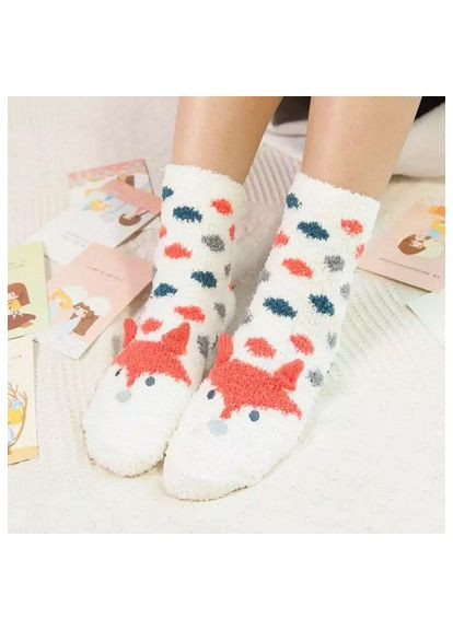 Белые милые мягкие носки с рисунком лисичка, теплые носки ''mrs fox'' ( ) China (367623376)