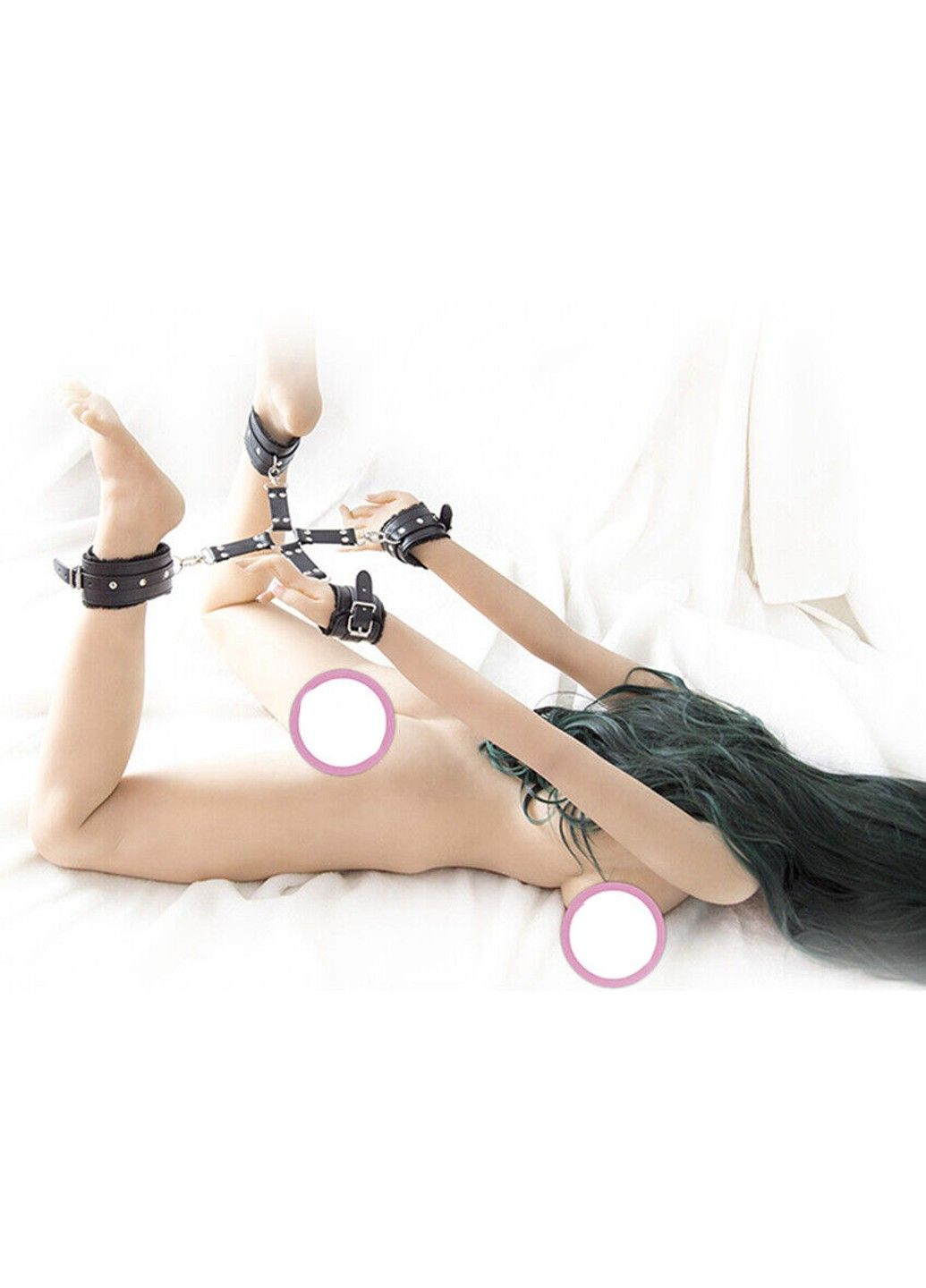БДСМ Крестовина-фиксатор черного цвета с карабинами We Love (284279612)
