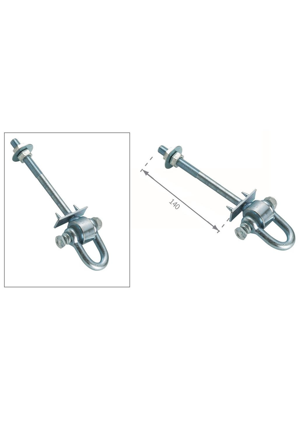 Подвес-карабин, крюк для подвешивания + зубчики M12x140 WCG (342120666)