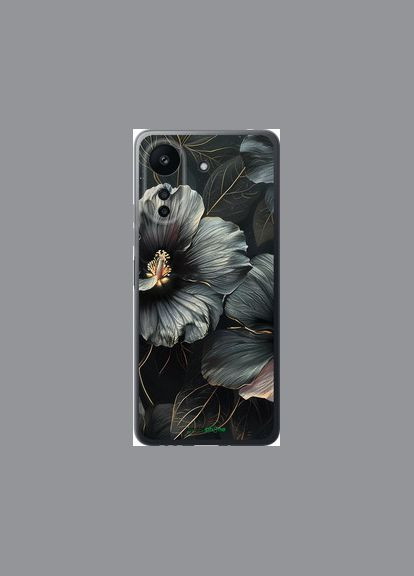 Чохол на Xiaomi Redmi 13C Чорні квіти "6031u-3410-2448" Endorphone (348086258)