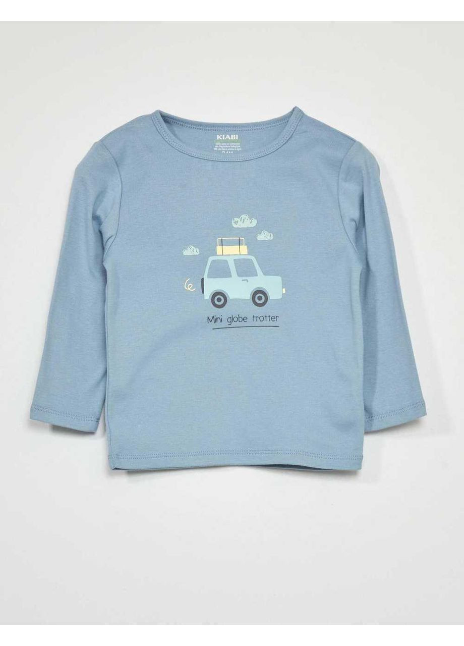 Синя всесезон піжама (комплект),синій в візерунки з принтом, Kiabi