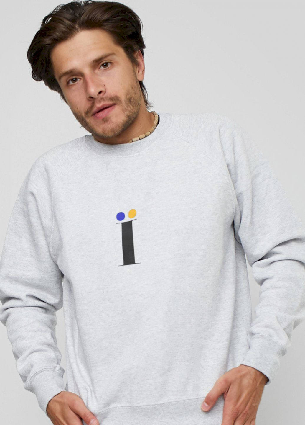 Сірий світшот чоловічий сірий " ї " YAPPI малюнок (303773110)