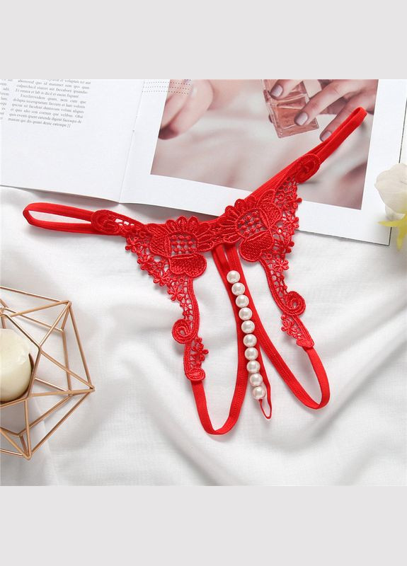 Мереживні трусики з перлами (арт. 8035) No Brand (346121302)