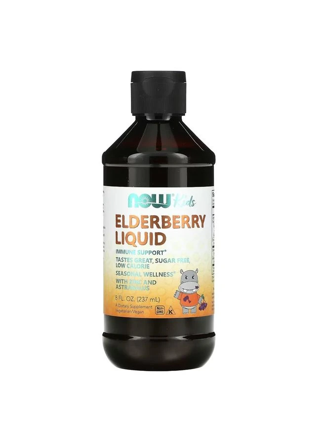 Натуральна добавка Kids Elderberry Liquid, 237 мл Now (334707970)