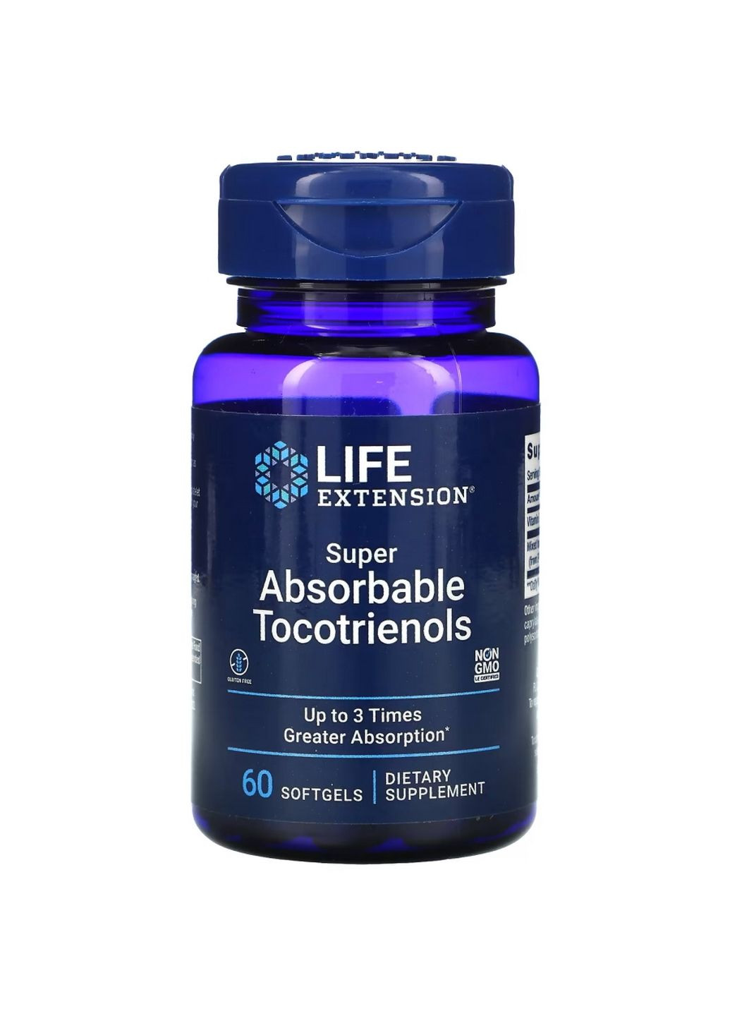 Вітаміни та мінерали Super Absorbable Tocotrienols, 60 капсул Life Extension (293477980)
