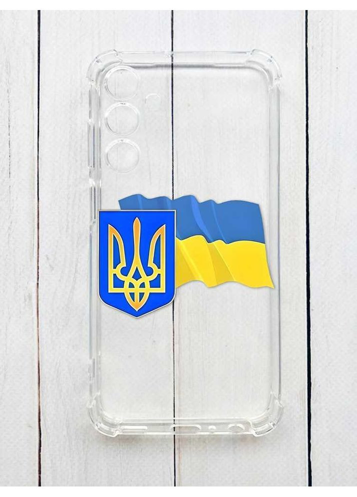 Чехол с утолщенными углами на Samsung Galaxy S24:: Тризуб и флаг Украины (принт 384) CASE CONTROL (360704472)