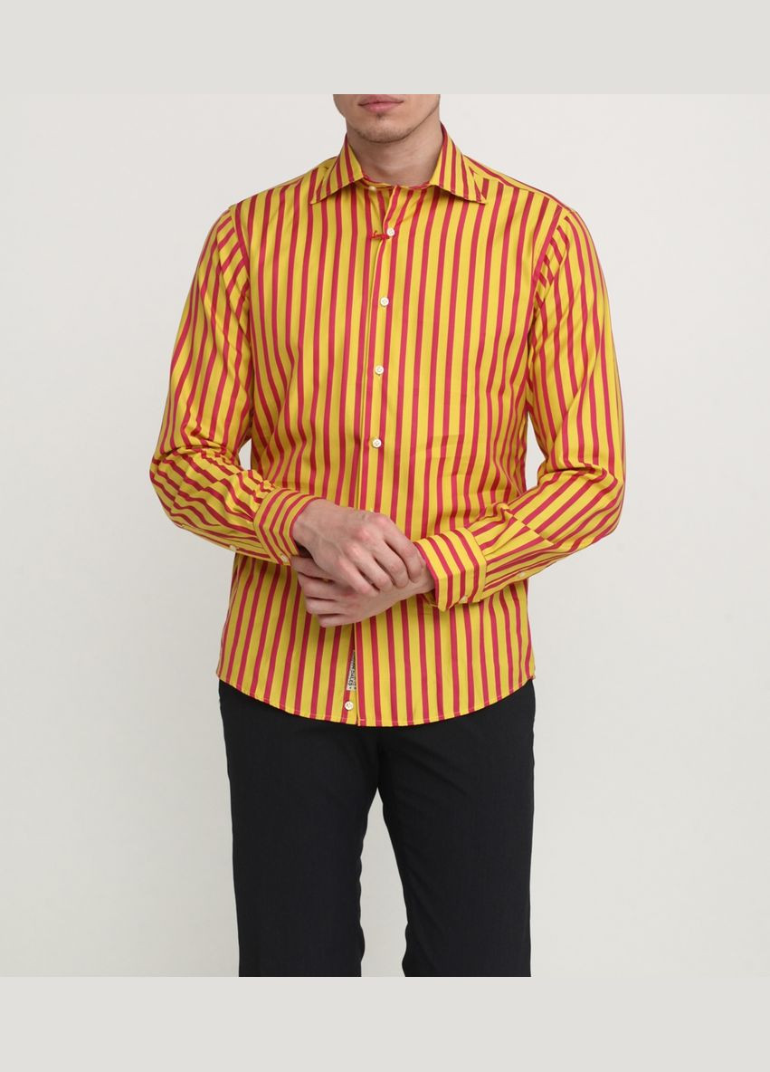 Желтая повседневный рубашка Brian Dales с длинным рукавом