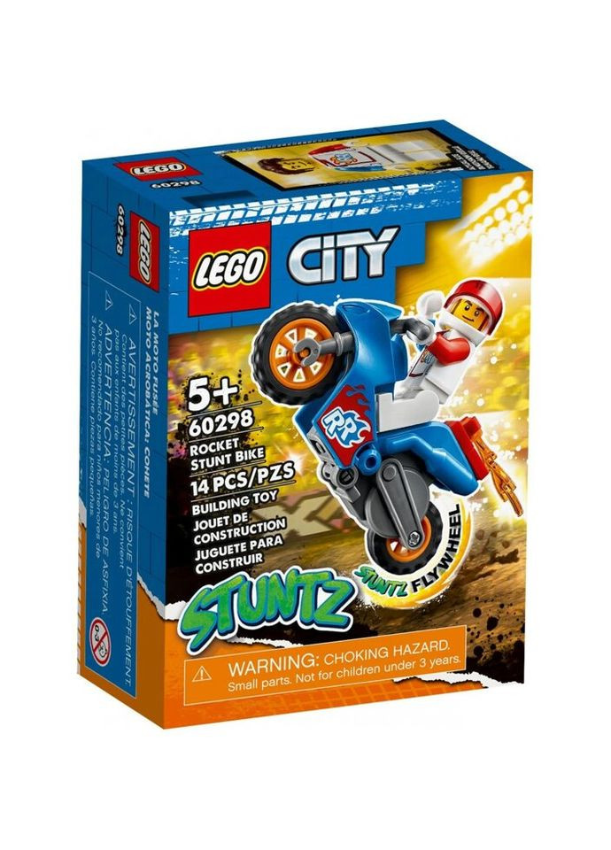 Конструктор City Stunt Реактивний трюковий мотоцикл 14 деталей (60298) Lego (281425703)