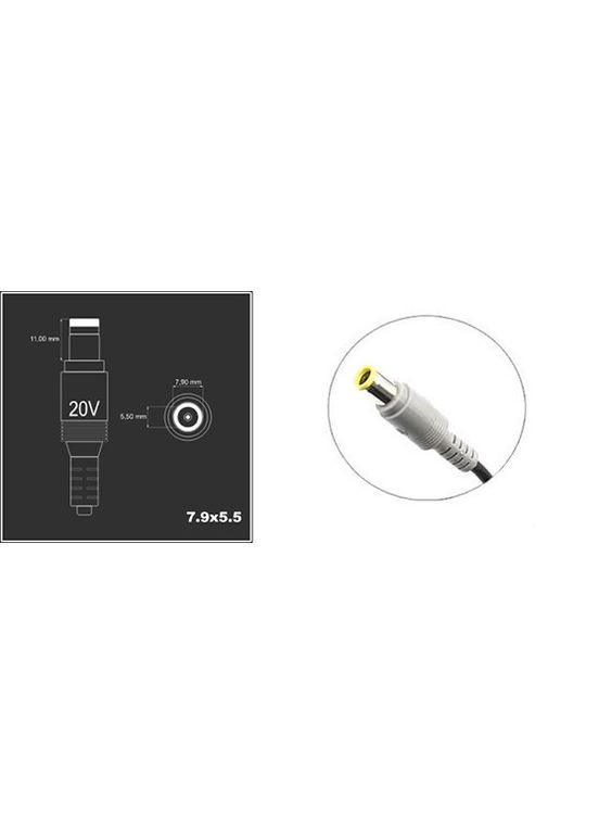 Автомобільний Блок живлення для ноутбука (QC3.0) Lenovo 20V 3.25A 65W 7.9x5.5 (KPC-90-20-7955) Kolega-Power (317192471)