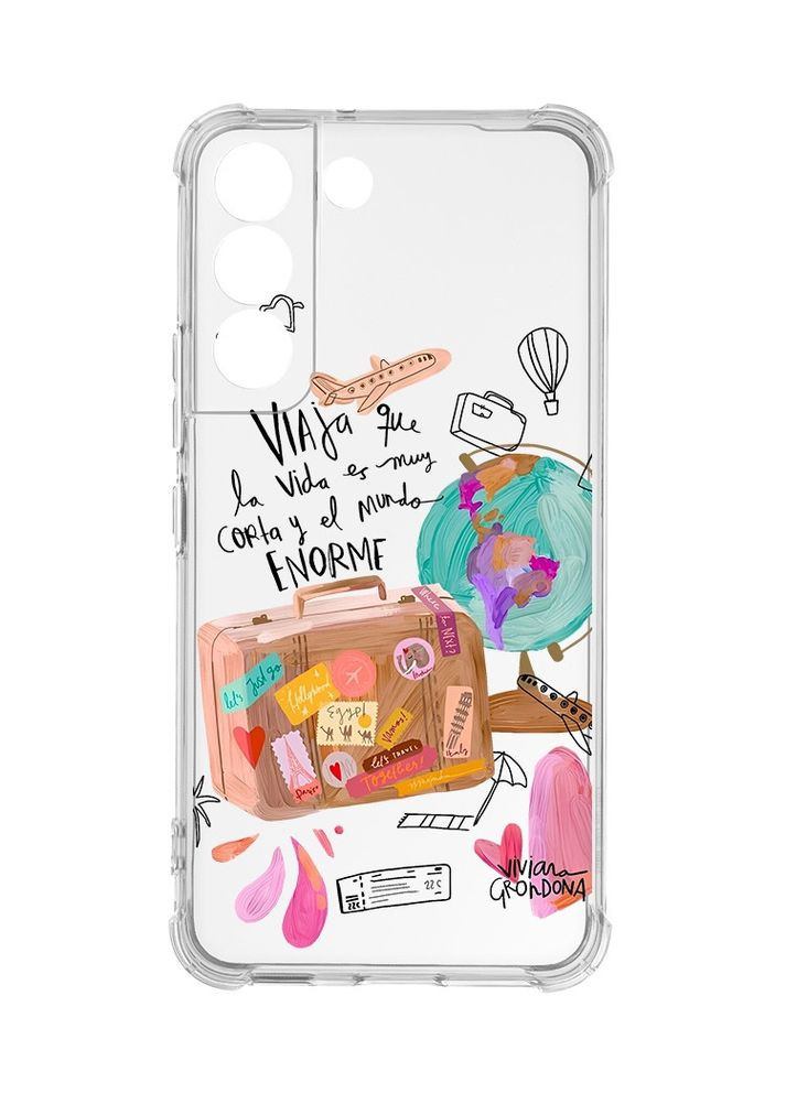 Чохол із потовщеними кутами на Samsung Galaxy S22:: Настрій подорожувати (принт 329) Creative (360696103)