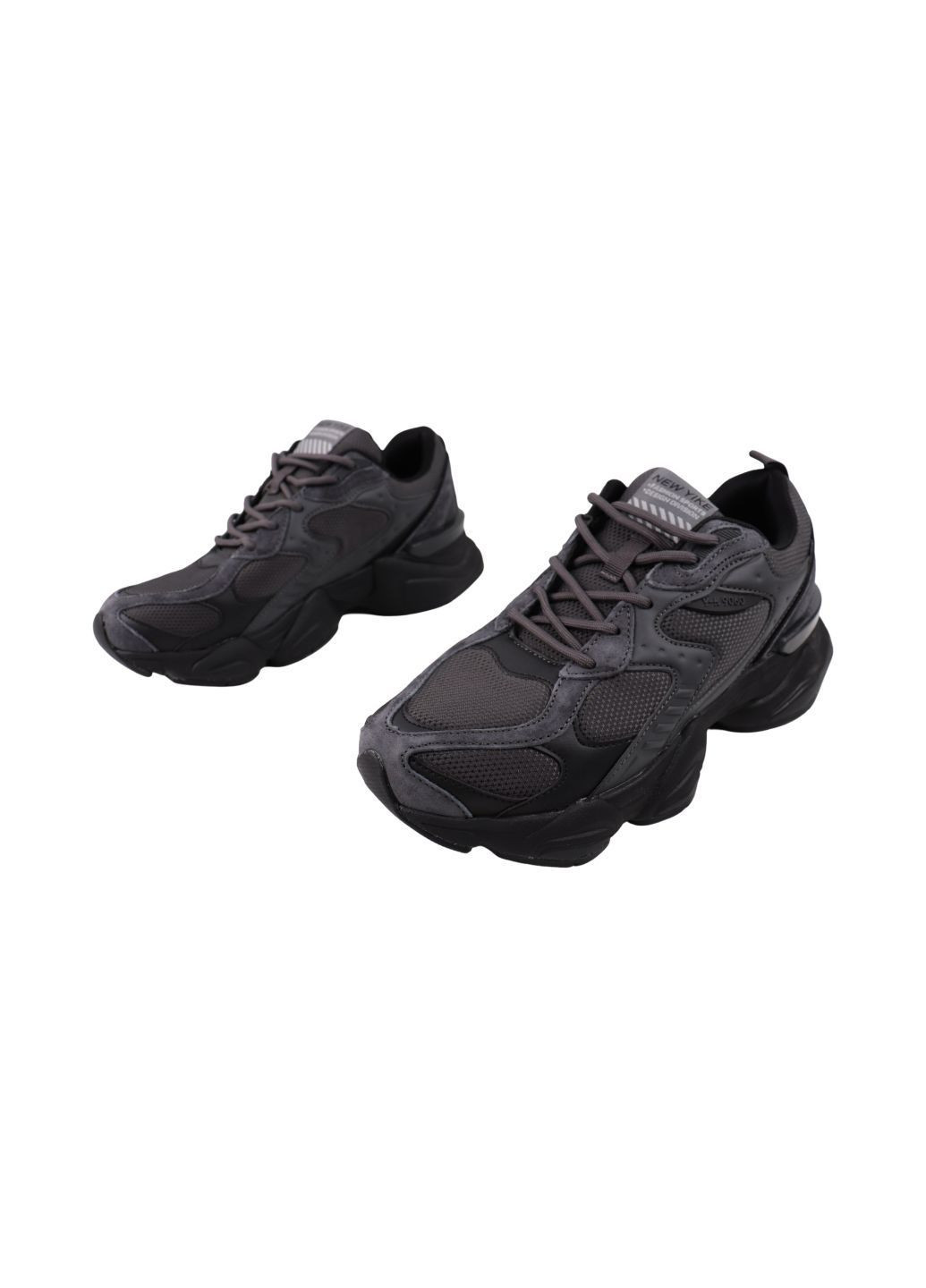 Серые кроссовки мужские серые текстиль Yike 35-25DK