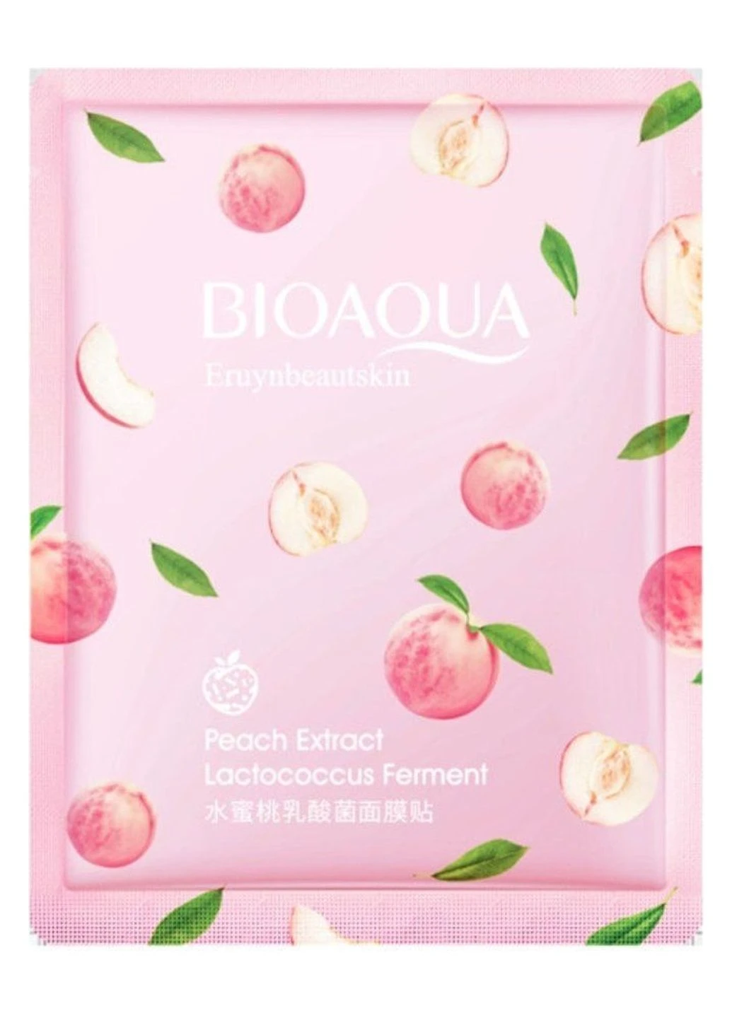 Тканинна маска для обличчя з екстрактом персика Peach Exstract Facial Mask, 25 мл Bioaqua (276002620)