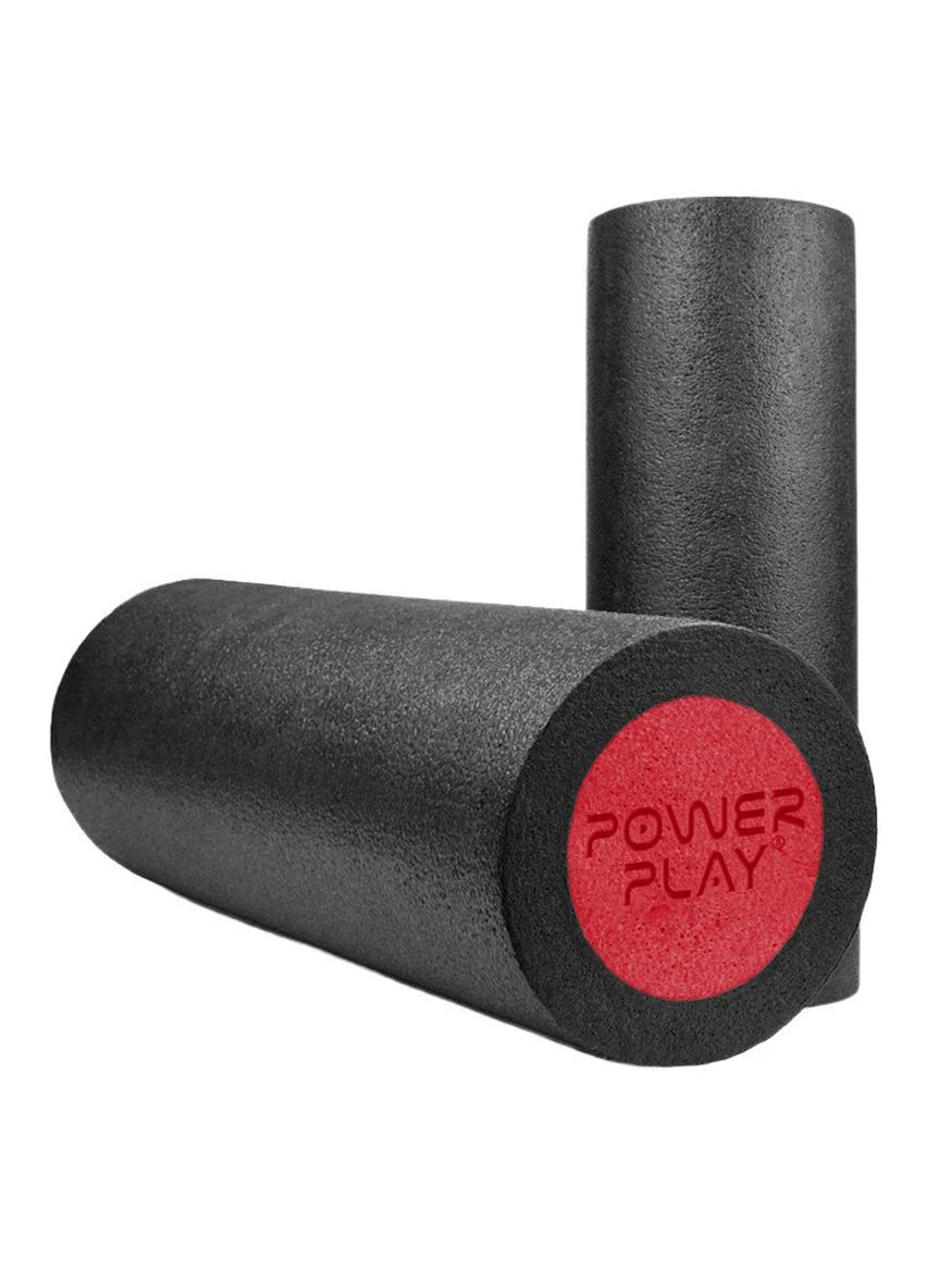 Массажный ролик (роллер) гладкий 4021 Fitness Roller Черно (45x15см.) PowerPlay (392481547)