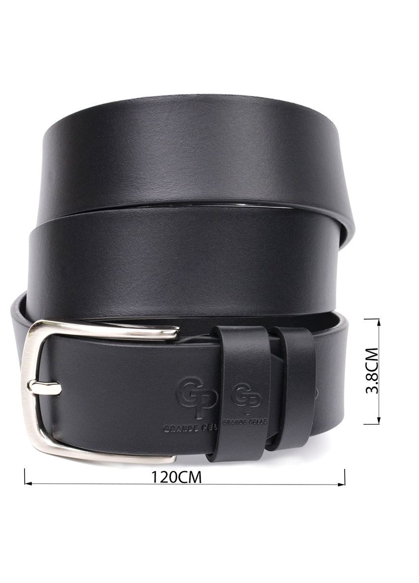 Стильний ремінь під джинси з натуральної шкіри GRANDE PELLE чорний (sku_11684) No Brand (327820219)