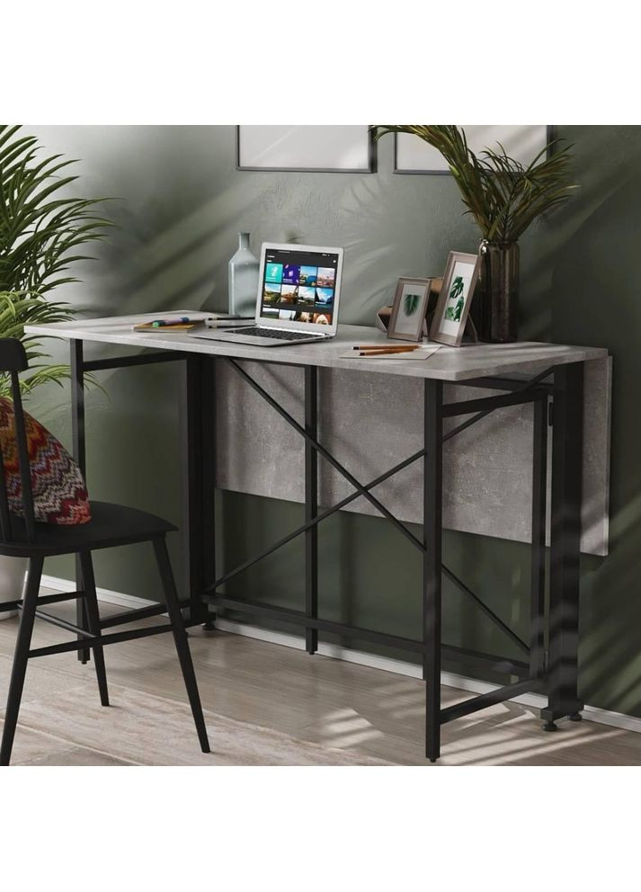 Стол-книга трансформер Орион 3 750x1150x880 металл ДСП Бетон 16 мм (FRD-105087) Ferrum-decor (365445121)