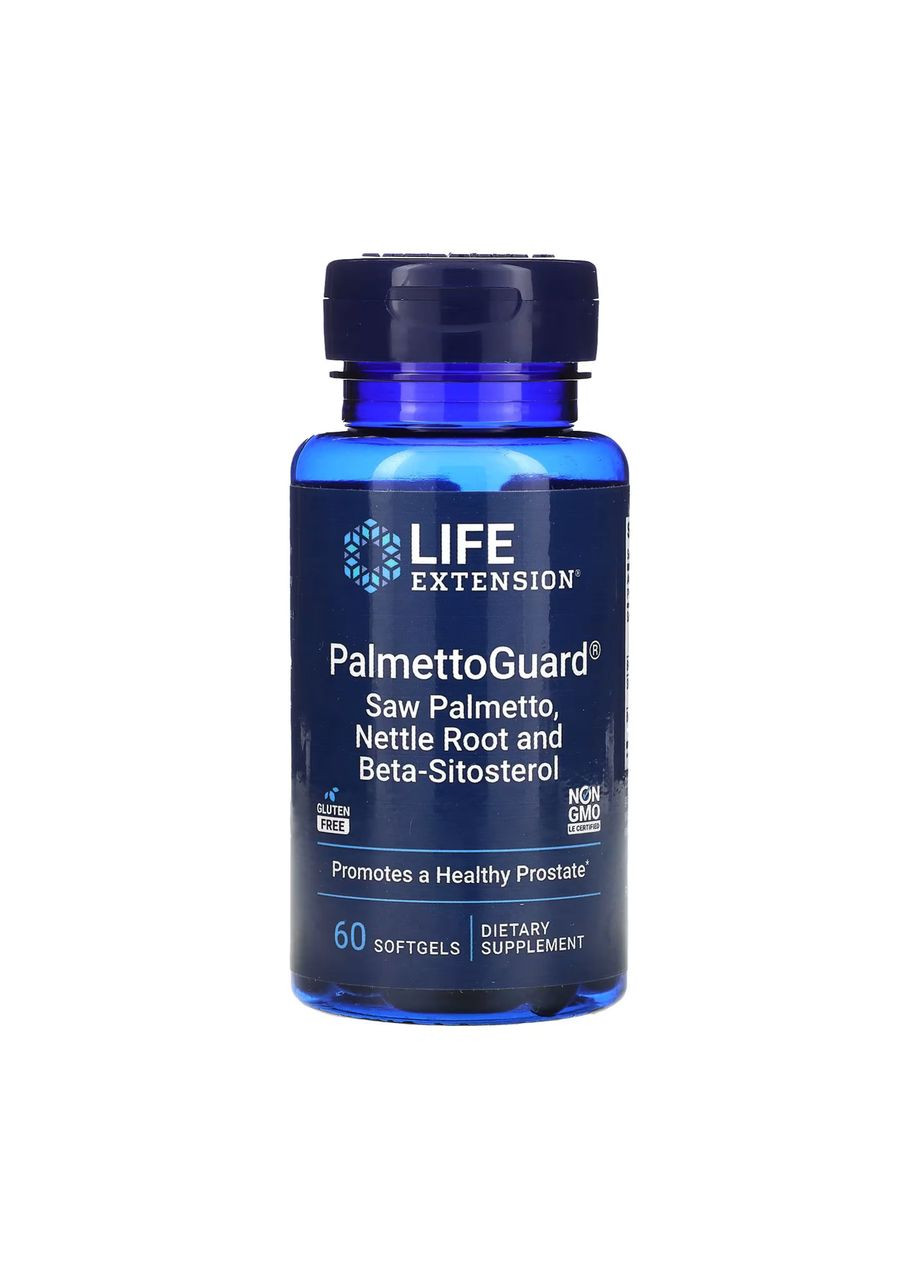 PalmettoGuard® Saw Palmetto/Nettle Root Formula with Beta-Sitosterol - 60 softgels Life Extension (369399799)