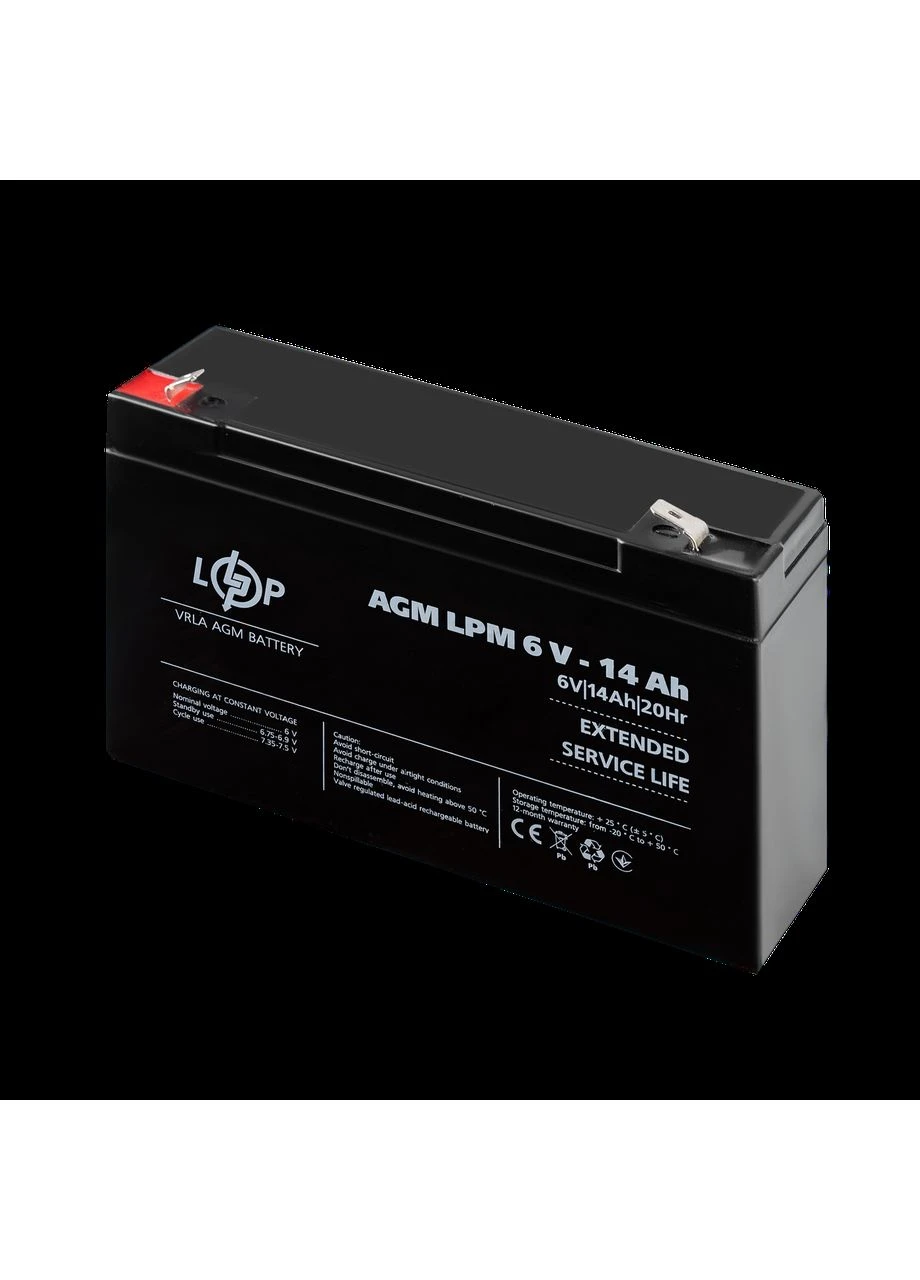 Акумулятор AGM LPM 6-14 AH LogicPower (361343905)