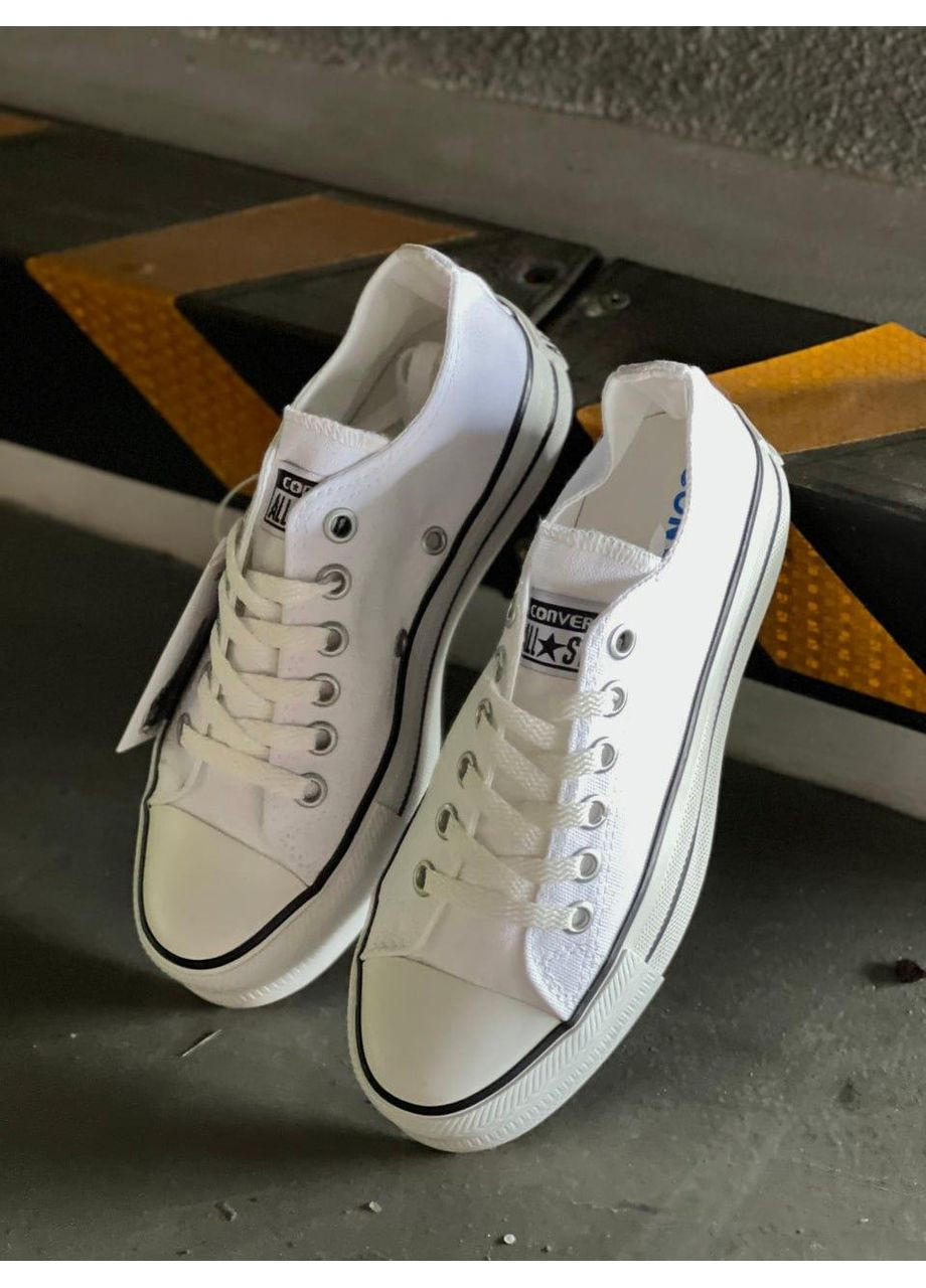 Белые демисезонные кеды мужские converse all star low white конверс No Brand