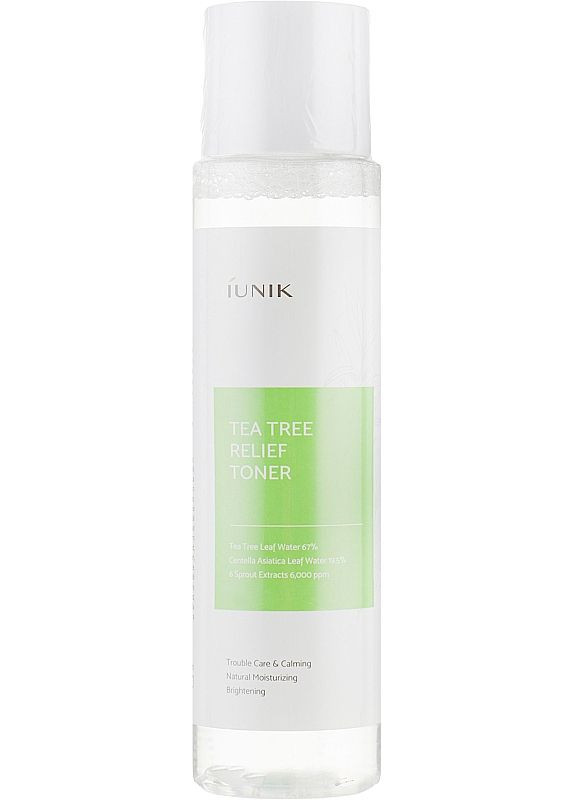 Iunik Успокаивающий тонер с чайным деревом Tea Tree Relief Toner 200ml (2-914835) — Крем, Южная Корея (372733466)