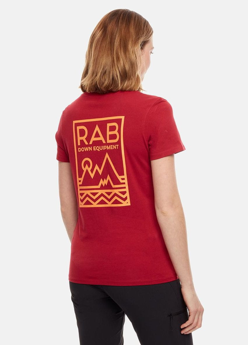Красная всесезон футболка stance geo tee wmns Rab