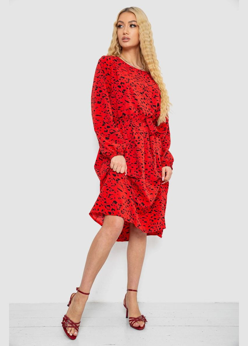 Красное кэжуал платье с принтом софт Ager