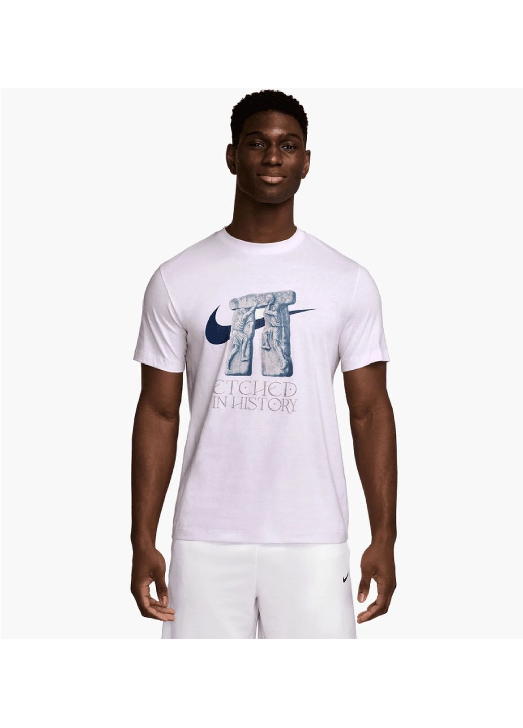 Белая футболка мужская etched tee white Nike