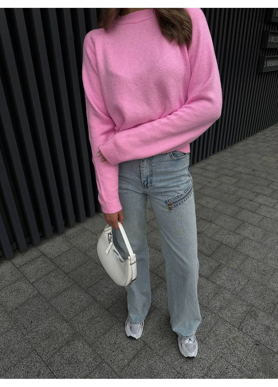 Рожевий демісезонний жіночий барбі светр No Brand