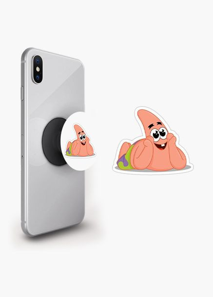 Попсокет держатель для смартфона (Popsockets) Патрик Черный No Brand (302085463)