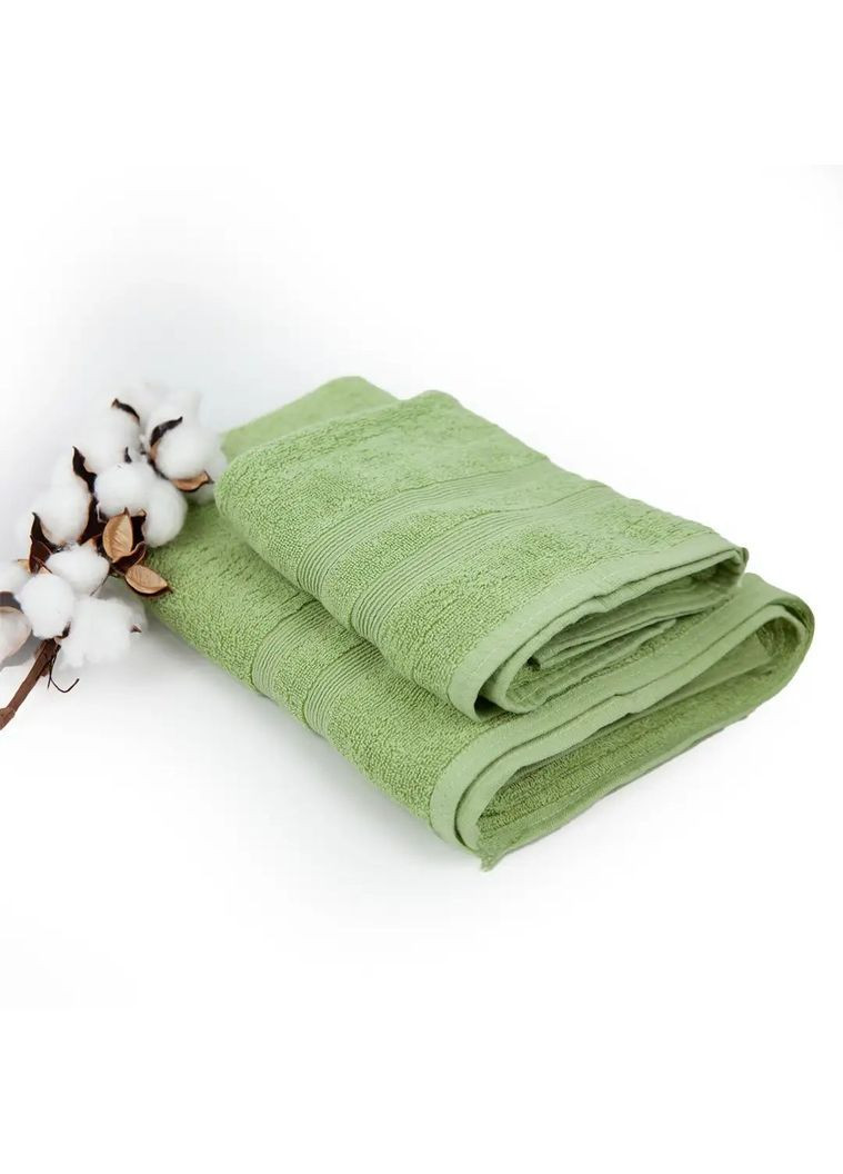 Хлопковое полотенце для лица 50*90 см, 500 г/м2 Tender Touch Салатовый (252105090) ТЕП однотонный салатовый